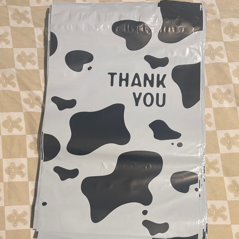 Cow Print Thank You Bags